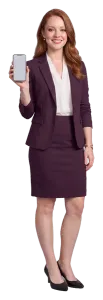 Erin Calder showing a phone screen
